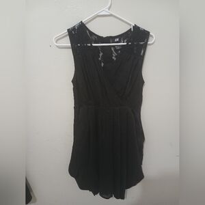H&M Black Lace-Back Sleeveless Dress